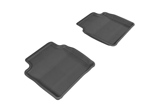 All-Weather Custom-Fit Floor Mats for Chevrolet Malibu 2008-2012 with Non-Slip Backing - Black - 2nd Row