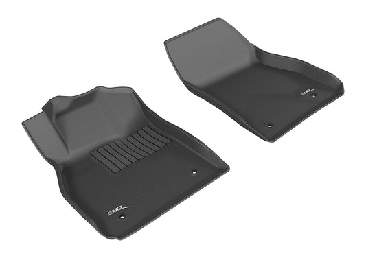All-Weather Custom-Fit Floor Mats for Chevrolet Malibu 2013-2015 with Non-Slip Backing - Black - 1st Row