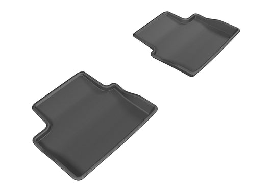 All-Weather Custom-Fit Floor Mats for Chevrolet Malibu 2013-2015 with Non-Slip Backing - Black - 2nd Row