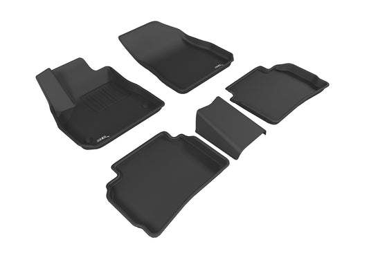 All-Weather Custom-Fit Floor Mats for Chevrolet Malibu 2016-2025 with Non-Slip Backing - Black - 1st Row 2nd Row