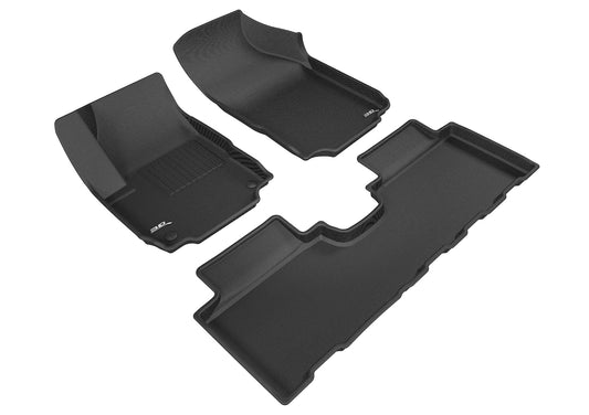 All-Weather Custom-Fit Floor Mats for Chevrolet Equinox 2018-2024 with Non-Slip Backing - Black - 1st Row 2nd Row