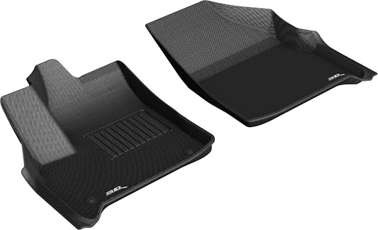 All-Weather Custom-Fit Floor Mats for Chevrolet Traverse 2018-2023 with Non-Slip Backing - Black - 1st Row