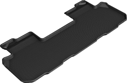All-Weather Custom-Fit Floor Mats for Chevrolet / Buick Traverse / Enclave 2018-2024 with Non-Slip Backing - Black - 2nd Row