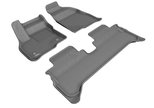 All-Weather Custom-Fit Floor Mats for Chevrolet Bolt Ev 2017-2023 with Non-Slip Backing - Gray - 1st Row 2nd Row