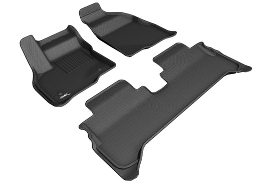 All-Weather Custom-Fit Floor Mats for Chevrolet Bolt Ev 2017-2023 with Non-Slip Backing - Black - 1st Row 2nd Row