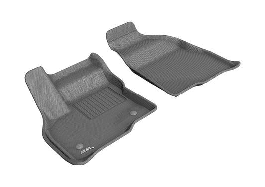 All-Weather Custom-Fit Floor Mats for Chevrolet Bolt Ev 2017-2023 with Non-Slip Backing - Gray - 1st Row