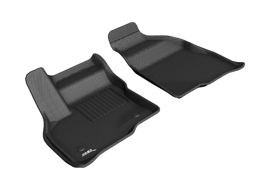All-Weather Custom-Fit Floor Mats for Chevrolet Bolt Ev 2017-2023 with Non-Slip Backing - Black - 1st Row