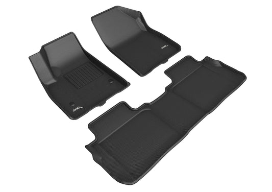 All-Weather Custom-Fit Floor Mats for Chevrolet Blazer 2019-2025 with Non-Slip Backing - Black - 1st Row 2nd Row