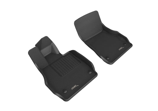All-Weather Custom-Fit Floor Mats for Chevrolet Corvette / E-Ray 2020-2025 with Non-Slip Backing - Black - 1st Row