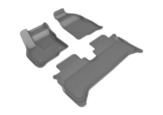 All-Weather Custom-Fit Floor Mats for Chevrolet Bolt Euv 2022-2023 with Non-Slip Backing - Gray - 1st Row 2nd Row