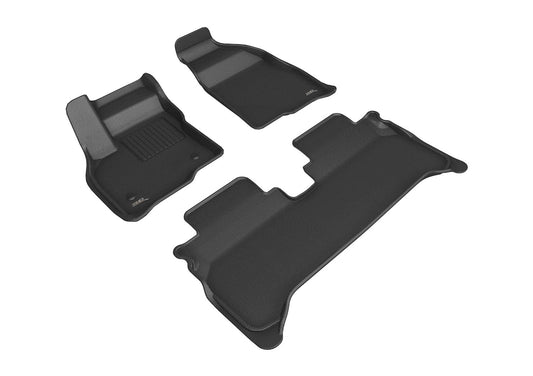 All-Weather Custom-Fit Floor Mats for Chevrolet Bolt Euv 2022-2023 with Non-Slip Backing - Black - 1st Row 2nd Row