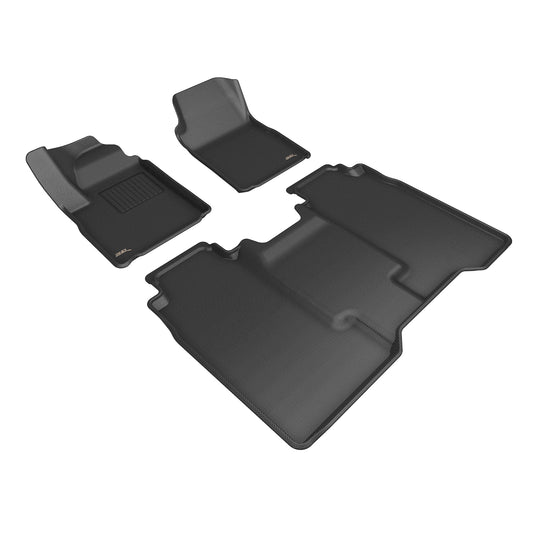 All-Weather Custom-Fit Floor Mats for Chevrolet Silverado Ev 2024-2025 with Non-Slip Backing - Black - 1st Row 2nd Row