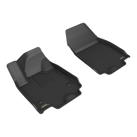All-Weather Custom-Fit Floor Mats for Chevrolet Equinox Ev 2024-2025 with Non-Slip Backing - Black - 1st Row