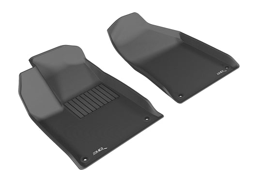 All-Weather Custom-Fit Floor Mats for Chrysler 200 2015-2017 with Non-Slip Backing - Black - 1st Row