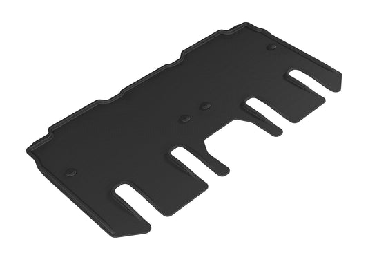 All-Weather Custom-Fit Floor Mats for Chrysler Pacifica / Voyager 2017-2025 with Non-Slip Backing - Black - 2nd Row