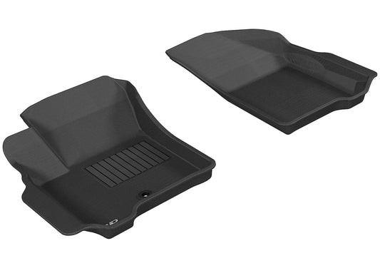 All-Weather Custom-Fit Floor Mats for Dodge Journey 2009-2012 with Non-Slip Backing - Black - 1st Row