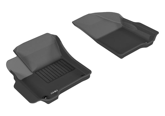 All-Weather Custom-Fit Floor Mats for Dodge Journey 2012-2020 with Non-Slip Backing - Black - 1st Row