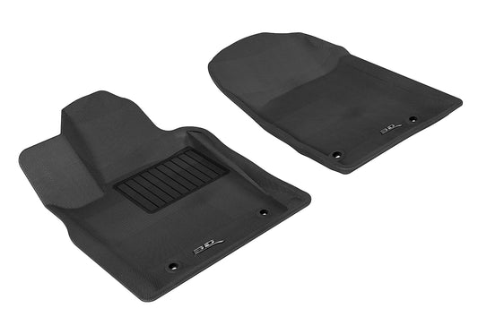 All-Weather Custom-Fit Floor Mats for Dodge / Jeep Durango / Grand Cherokee (Wk) 2013-2025 with Non-Slip Backing - Black - 1st Row