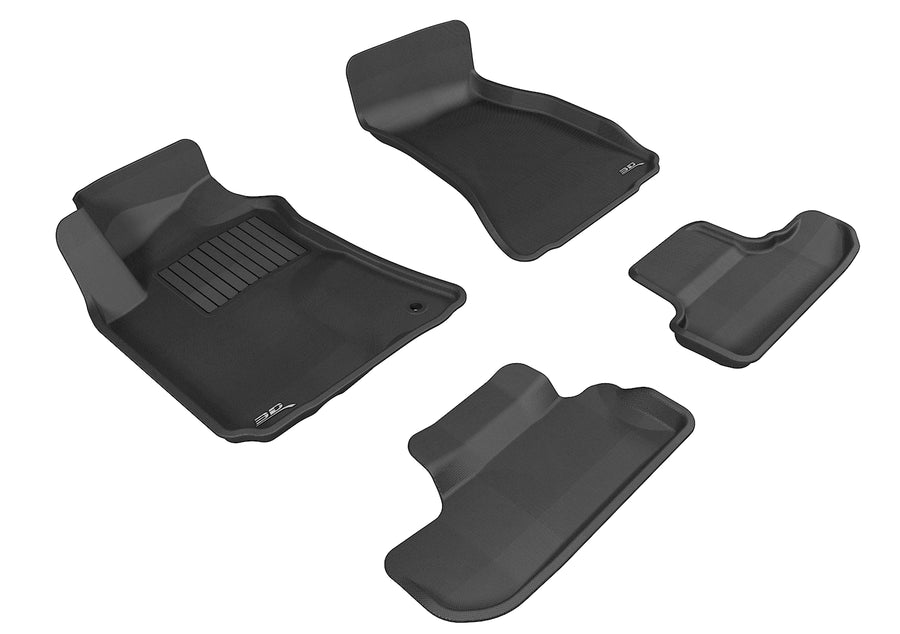 All-Weather Custom-Fit Floor Mats for Dodge Challenger 2008-2010 with Non-Slip Backing - Black - 1st Row 2nd Row