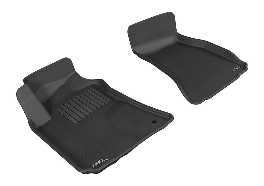 All-Weather Custom-Fit Floor Mats for Dodge Challenger 2008-2010 with Non-Slip Backing - Black - 1st Row