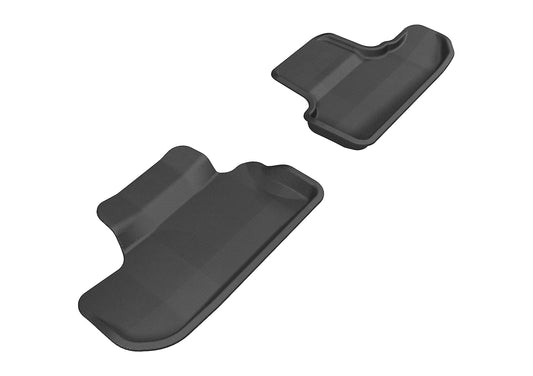 All-Weather Custom-Fit Floor Mats for Dodge Challenger 2008-2010 with Non-Slip Backing - Black - 2nd Row