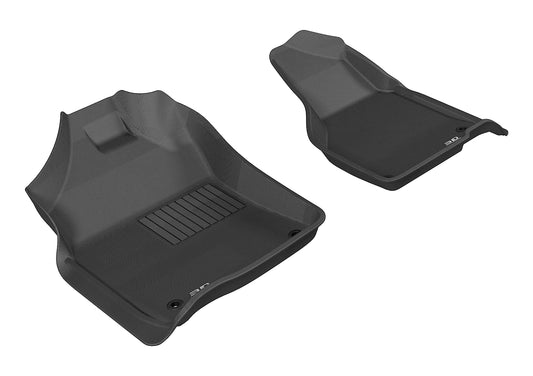 All-Weather Custom-Fit Floor Mats for Dodge Ram 15/25/35 Reg/ 15 Quad 2019-2024 with Non-Slip Backing - Black - 1st Row