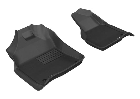 All-Weather Custom-Fit Floor Mats for Dodge Ram 15 Crew/ 25/ 35 Crew/ Mega 2019-2024 with Non-Slip Backing - Black - 1st Row