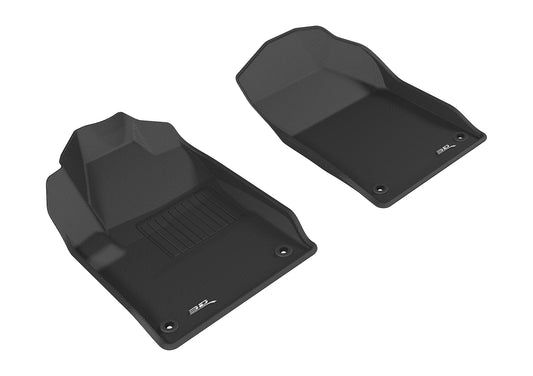 All-Weather Custom-Fit Floor Mats for Dodge Dart 2013-2016 with Non-Slip Backing - Black - 1st Row