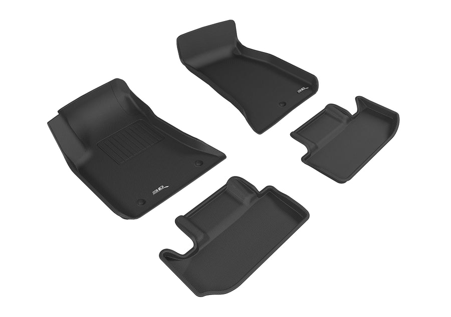 All-Weather Custom-Fit Floor Mats for Dodge Challenger 2011-2014 with Non-Slip Backing - Black - 1st Row 2nd Row