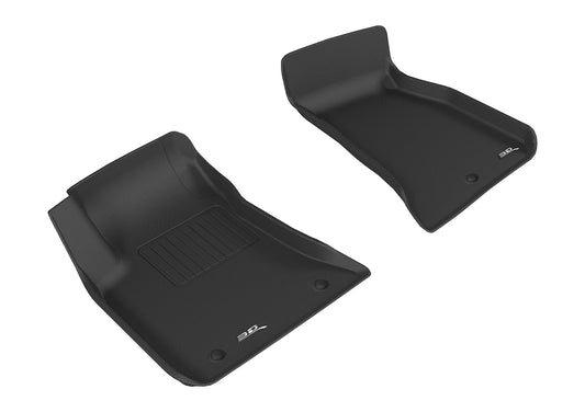 All-Weather Custom-Fit Floor Mats for Dodge Challenger 2011-2014 with Non-Slip Backing - Black - 1st Row