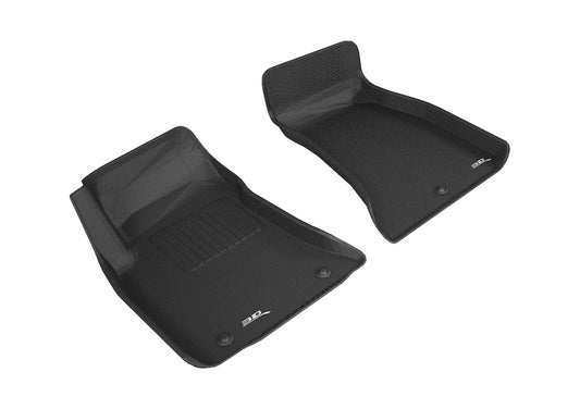 All-Weather Custom-Fit Floor Mats for Dodge Challenger Rwd 2015-2023 with Non-Slip Backing - Black - 1st Row