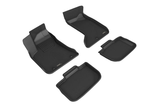 All-Weather Custom-Fit Floor Mats for Dodge / Chrysler Charger Awd / 300 Awd 2012-2023 with Non-Slip Backing - Black - 1st Row 2nd Row