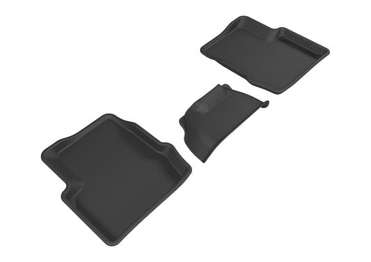 All-Weather Custom-Fit Floor Mats for Fiat 500X 2015-2023 with Non-Slip Backing - Black - 2nd Row