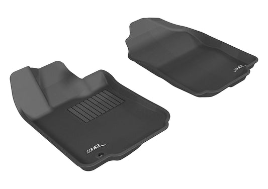 All-Weather Custom-Fit Floor Mats for Ford Fusion 2006-2012 with Non-Slip Backing - Black - 1st Row