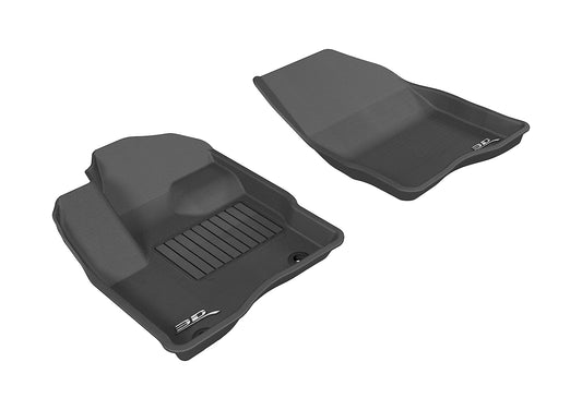 All-Weather Custom-Fit Floor Mats for Ford Taurus 2010-2019 with Non-Slip Backing - Black - 1st Row