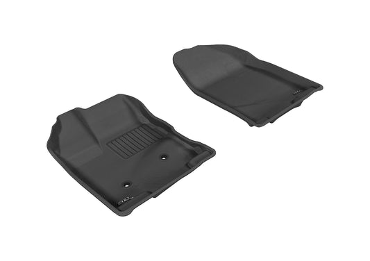 All-Weather Custom-Fit Floor Mats for Ford Edge 2007-2014 with Non-Slip Backing - Black - 1st Row