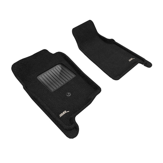 All-Weather Custom-Fit Floor Mats for Ford Ranger 2004-2011 with Non-Slip Backing - Black - 1st Row