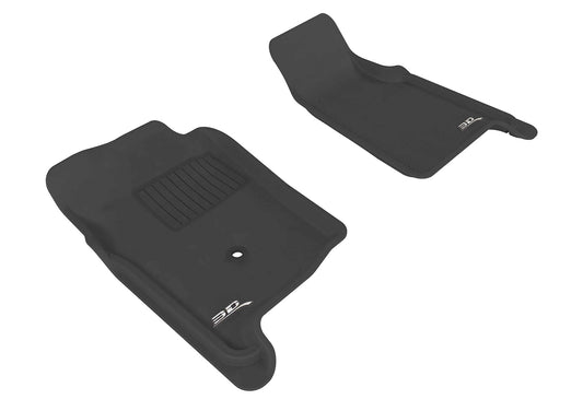 All-Weather Custom-Fit Floor Mats for Ford Ranger Regular Cab/Supercab 2004-2011 with Non-Slip Backing - Black - 1st Row