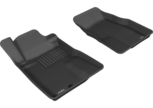 All-Weather Custom-Fit Floor Mats for Ford Mustang 2005-2009 with Non-Slip Backing - Black - 1st Row