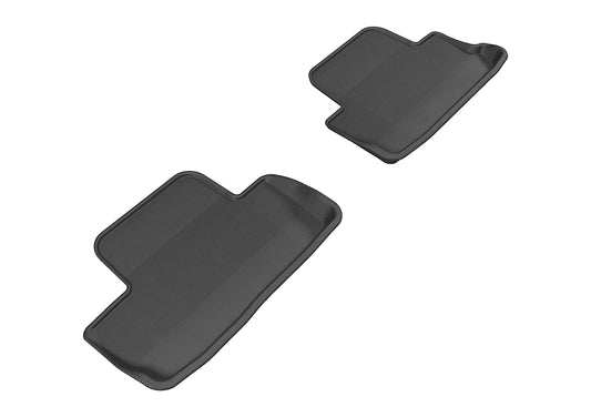 All-Weather Custom-Fit Floor Mats for Ford Mustang 2005-2014 with Non-Slip Backing - Black - 2nd Row