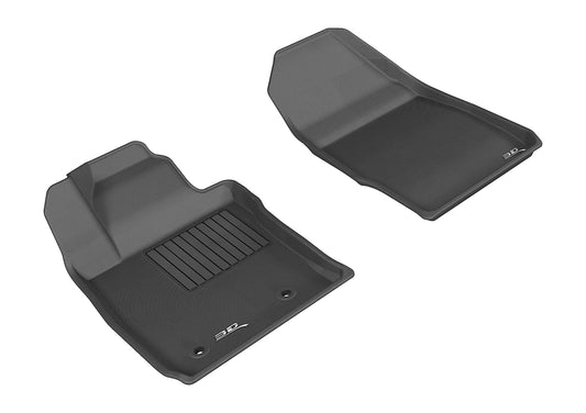 All-Weather Custom-Fit Floor Mats for Ford Fiesta 2011-2019 with Non-Slip Backing - Black - 1st Row