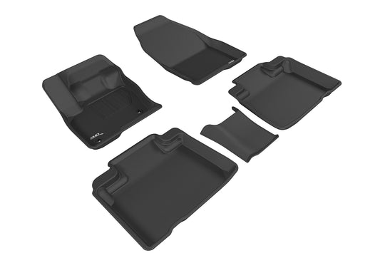 All-Weather Custom-Fit Floor Mats for Ford Edge 2015-2024 with Non-Slip Backing - Black - 1st Row 2nd Row
