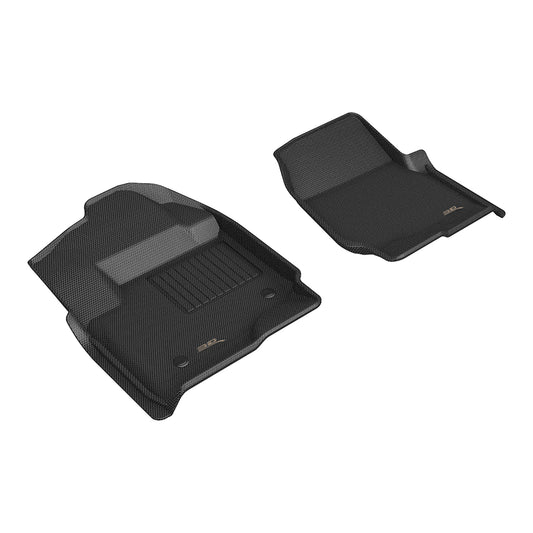 All-Weather Custom-Fit Floor Mats for Ford F-250 / F-350 / F-450 Supercab / Crew Cab 2017-2025 with Non-Slip Backing - Black - 1st Row