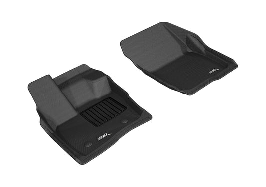 All-Weather Custom-Fit Floor Mats for Ford/ Lincoln Fusion/ Mkz 2017-2020 with Non-Slip Backing - Black - 1st Row