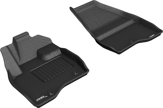 All-Weather Custom-Fit Floor Mats for Ford Explorer 2017-2019 with Non-Slip Backing - Black - 1st Row