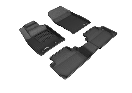 All-Weather Custom-Fit Floor Mats for Ford Ecosport 2018-2022 with Non-Slip Backing - Black - 1st Row 2nd Row
