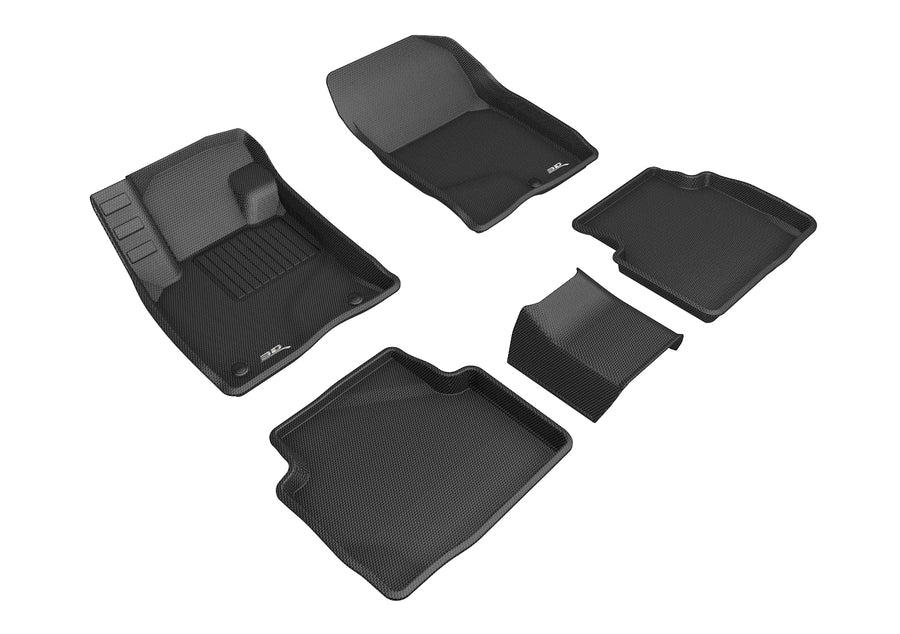 All-Weather Custom-Fit Floor Mats for Ford Escape 2020-2025 with Non-Slip Backing - Black - 1st Row 2nd Row