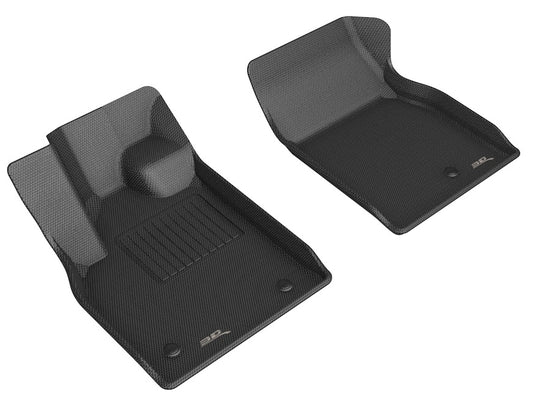 All-Weather Custom-Fit Floor Mats For Ford Mustang Mach-E 2021-2025 With Non-Slip Backing - Black - 1St Row