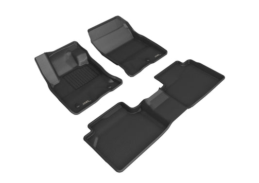 All-Weather Custom-Fit Floor Mats for Ford Escape Hybrid 2020-2025 with Non-Slip Backing - Black - 1st Row 2nd Row