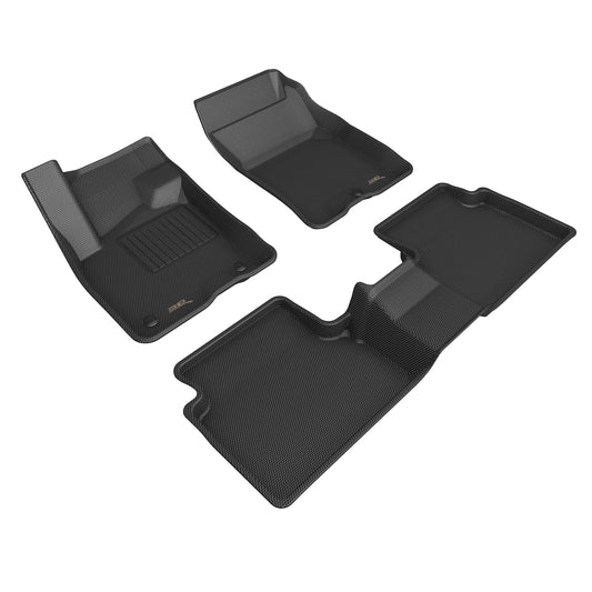 All-Weather Custom-Fit Floor Mats for Ford Bronco Sport 2021-2025 with Non-Slip Backing - Black - 1st Row 2nd Row